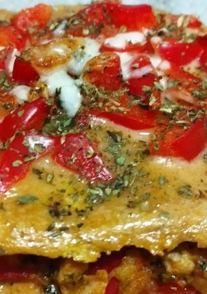 Una foto de Lasaña baja en carbo y grasas apta diabéticos~Low carb, low fat diabetic friendly lasagna