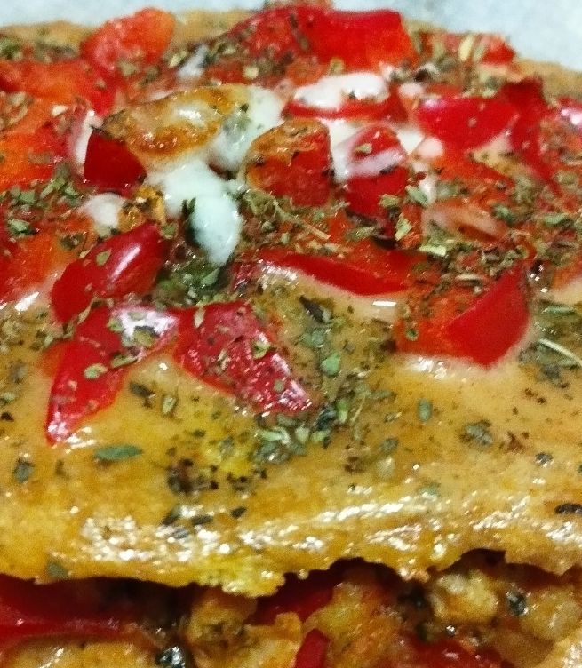Una foto de Lasaña baja en carbo y grasas apta diabéticos~Low carb, low fat diabetic friendly lasagna