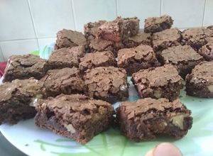 Una foto de Brownie con fécula