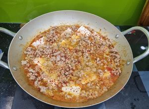 Hình của món Thịt Băm Sốt Đậu Hủ Non Cà Chua.