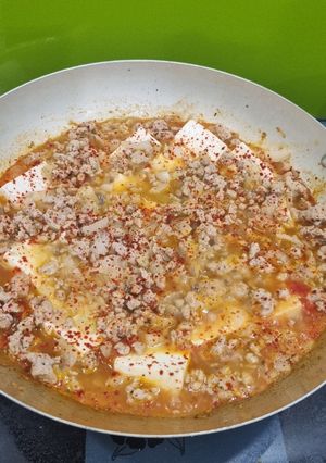 Hình của món Thịt Băm Sốt Đậu Hủ Non Cà Chua.