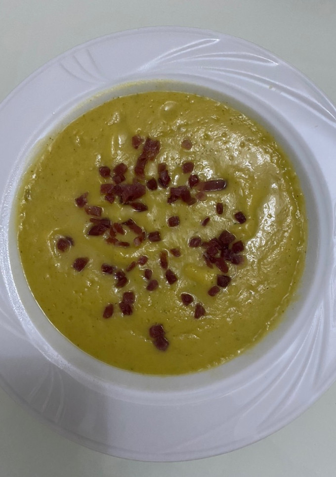 Una foto de Puré de calabacín