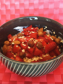 Una foto de Yogur con Fresas