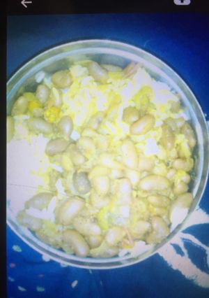 A picture of Desi rajma chawal.