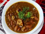 GUISO🥣De Chorizo Santarrosano y🥓Tocino con Frijol Rojo...!🥰