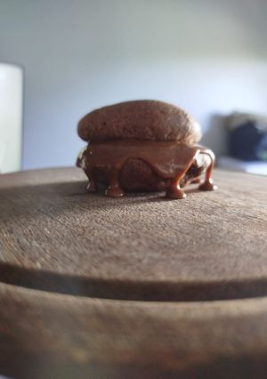 Una foto de Alfajores de algarroba y centeno
