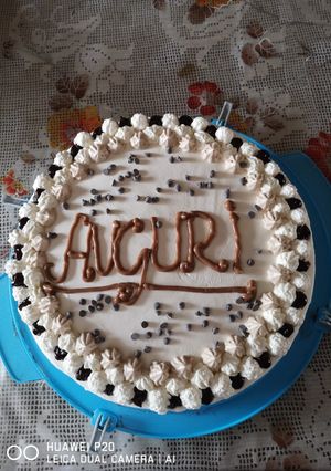 Foto di Torta con crema al caffè e crema normale