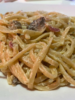 Una foto de Espaguetis a la carbonara