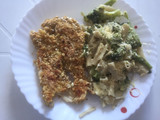 Pollo con avena y macarrones con brócoli 🥦