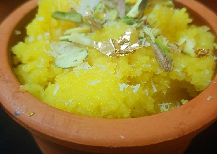 Recipe of Super Quick Homemade Suneri Halwa