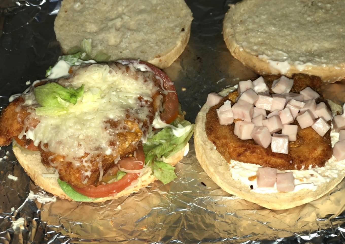 Hamburguesas de pollo crujiente