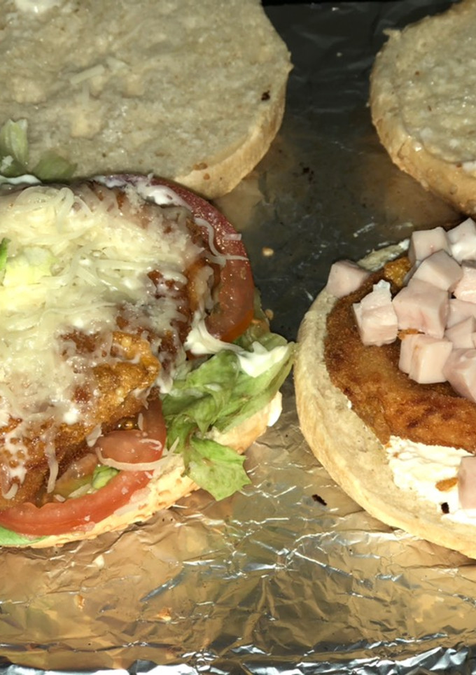 Una foto de Hamburguesas de pollo crujiente