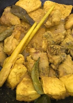 Foto resep Ayam ungkep bumbu kuning