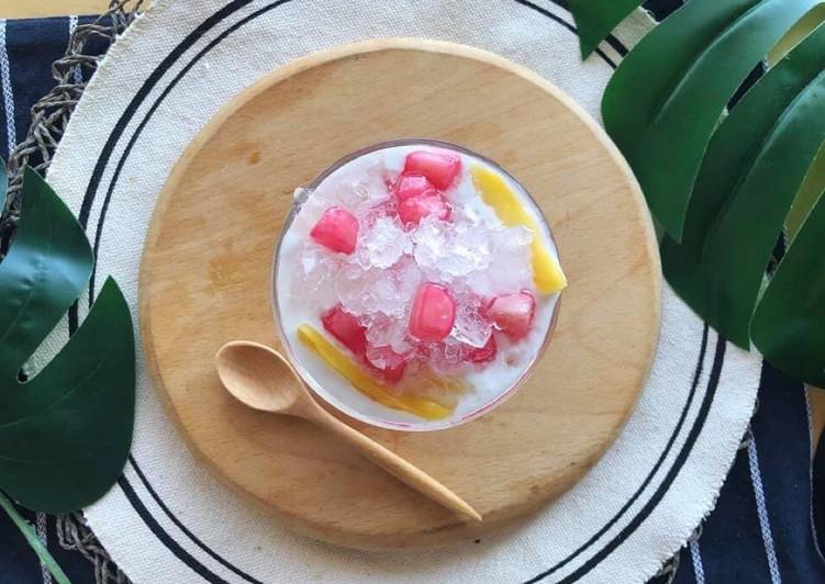 Recipe of Any-night-of-the-week 🧑🏽‍🍳🧑🏼‍🍳 Red Rubies Dessert Recipe (Tub Tim Grob)泰式红宝石甜品 •Thai Dessert