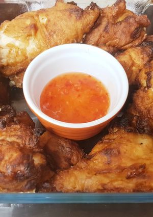 A picture of My Deepfried Battered chilli Chicken.☺.