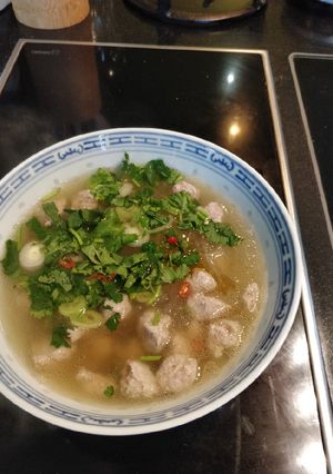 Hình của món Miến thịt heo bằm.