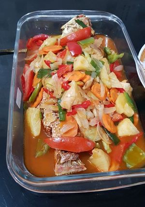 Foto resep Ikan kakap merah asam manis