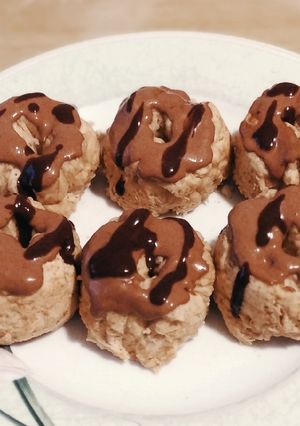 Φωτογραφία της συνταγής Αφράτα "donuts" στον φούρνο χωρίς ζάχαρη 🍩💕😋