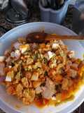 Ensalada de dinos con pisto (Thermomix)