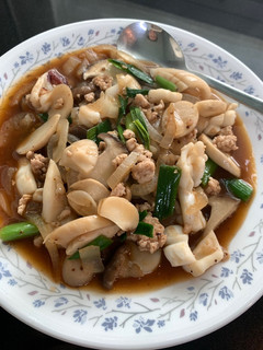 新鮮尤魚肉碎炒磨茹 的食譜成品照片
