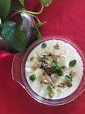Radish walnut raita
