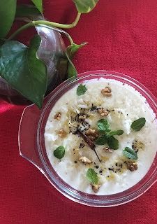 A picture of Radish walnut raita.