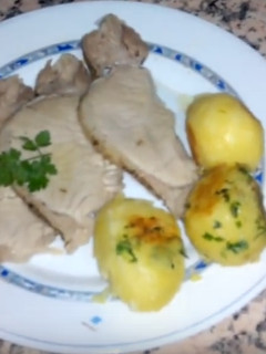 Una foto de Lomo de cerdo a la sal fácil