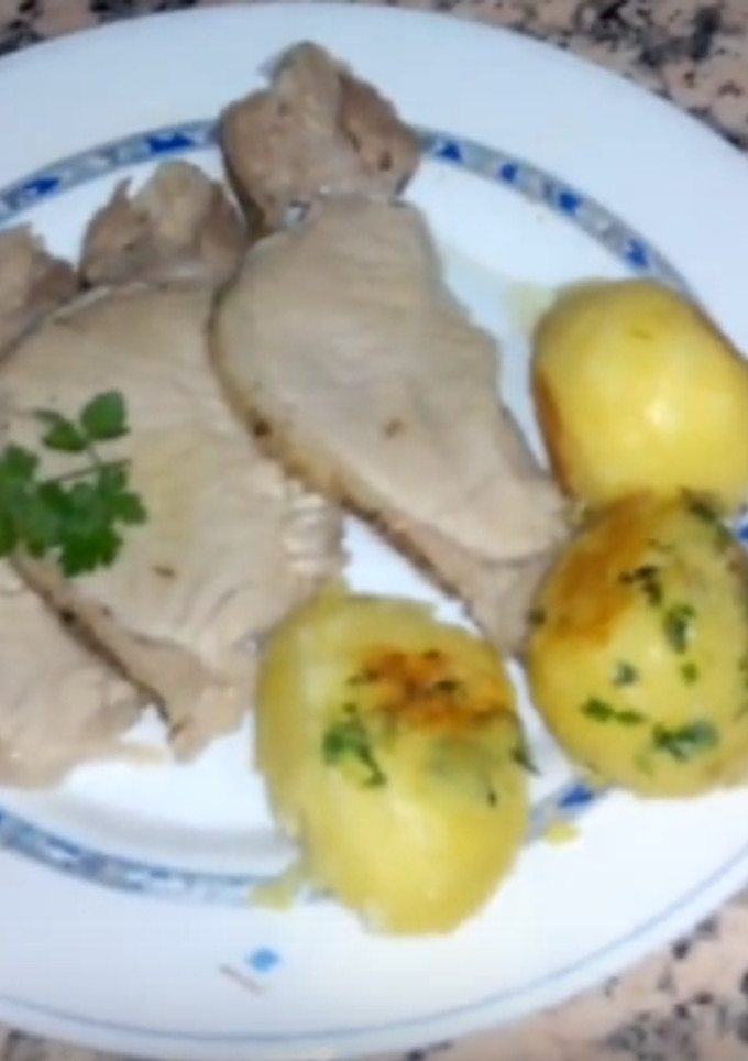 Una foto de Lomo de cerdo a la sal fácil