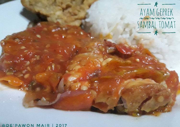 Resep Ayam Geprek Sambal Tomat oleh de'pawon mair (Irma 