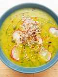 Summer Marrow Soup with Chilli, Lime, Mint and Garlic