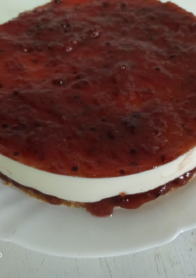 Una foto de Tarta de queso sin horno villalar
