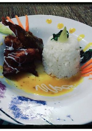Foto resep Pumpkin soup with fish steak