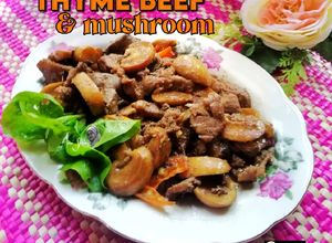 Gambar Thyme beef and mushrooms