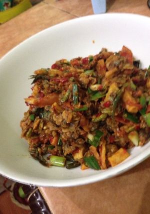 Foto resep Kerang petai sambal pedas