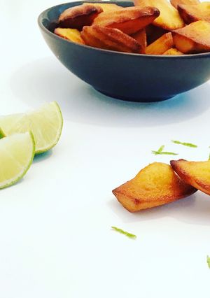 Une photo de Madeleines citron vert gingembre