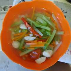 A picture of Sayur Bening Wortel + Labu Siam.