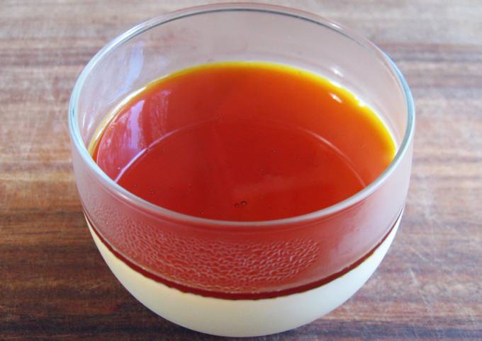 Custard Jelly with Caramel Sauce