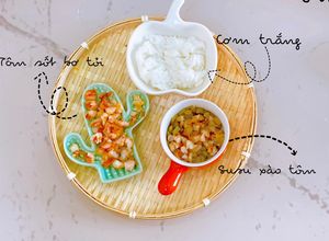 Hình của món Tôm sốt bơ tỏi ăn dặm 8m+.