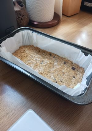 A picture of No-Bake Cookie Dough Bars.