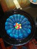 Flotatina de queso crema y mora azul