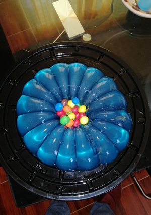 Una foto de Flotatina de queso crema y mora azul