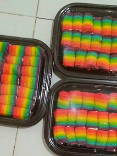 Foto resep Rainbow roll cake