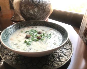 Easy Fast Cooking Ash Dough Persian Thick Soup Delicious and Healthy