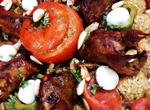 صورة لوصفة طبق السمان بالأرز