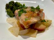 A picture of ginger honey roast chicken