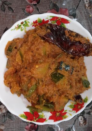 A picture of Pumpkin sabzi.