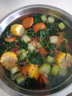 Foto resep Sayur bening bayam + gambas