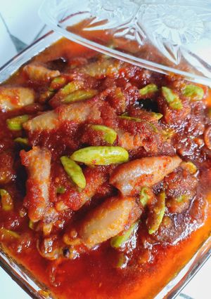 Foto resep Sambal cumi asin pete