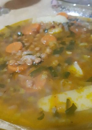 Una foto de Sopa de lenteja