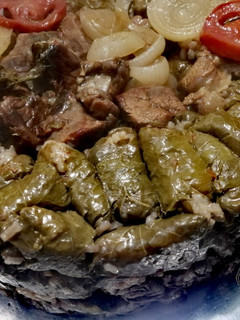صورة لوصفة طاجن ورق عنب باللحمة